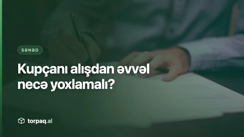 Torpaq alarkən kupçanı necə yoxlamaq lazımdır